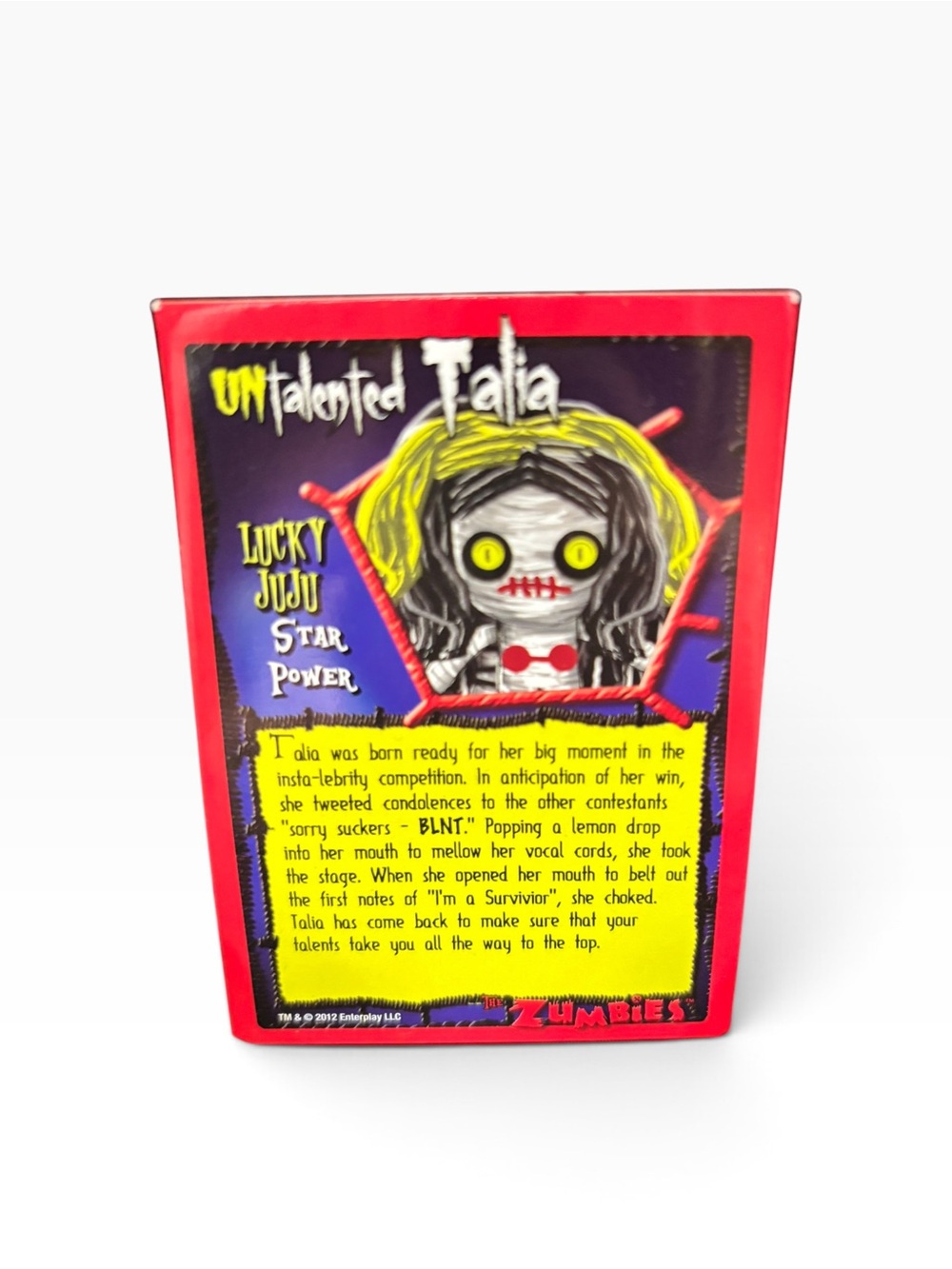 Black Velvet Backpack with Zumbies “Untalented Talia” Lucky Juju Doll Charm - Picture 8 of 8